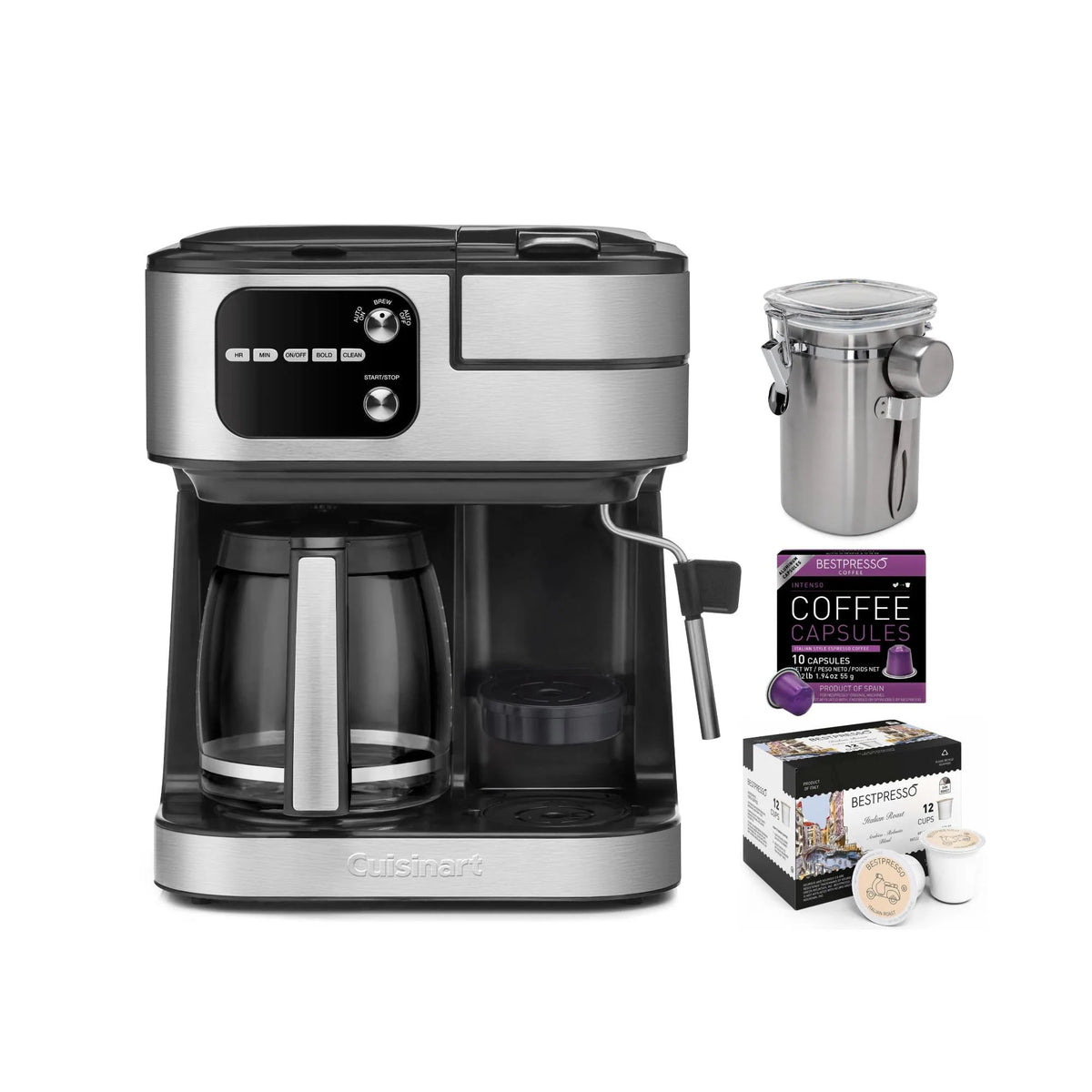 4-In-1 Coffeemaker with Capsules and Canister T4812