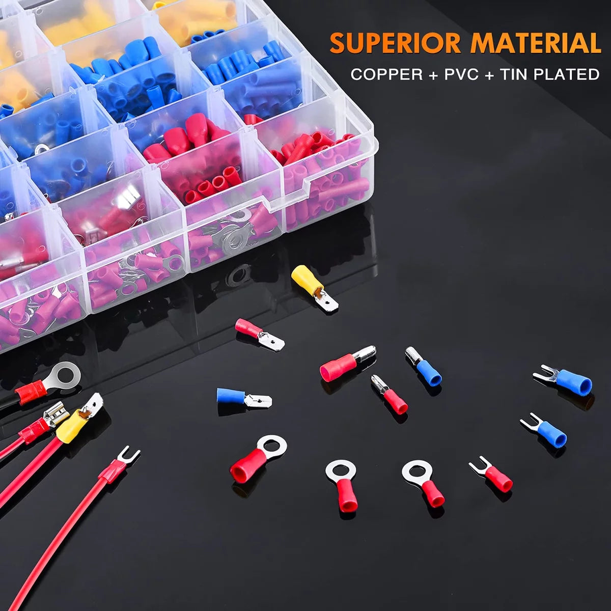 500 PCS Insulated Electrical Wire Connectors Kit D952423