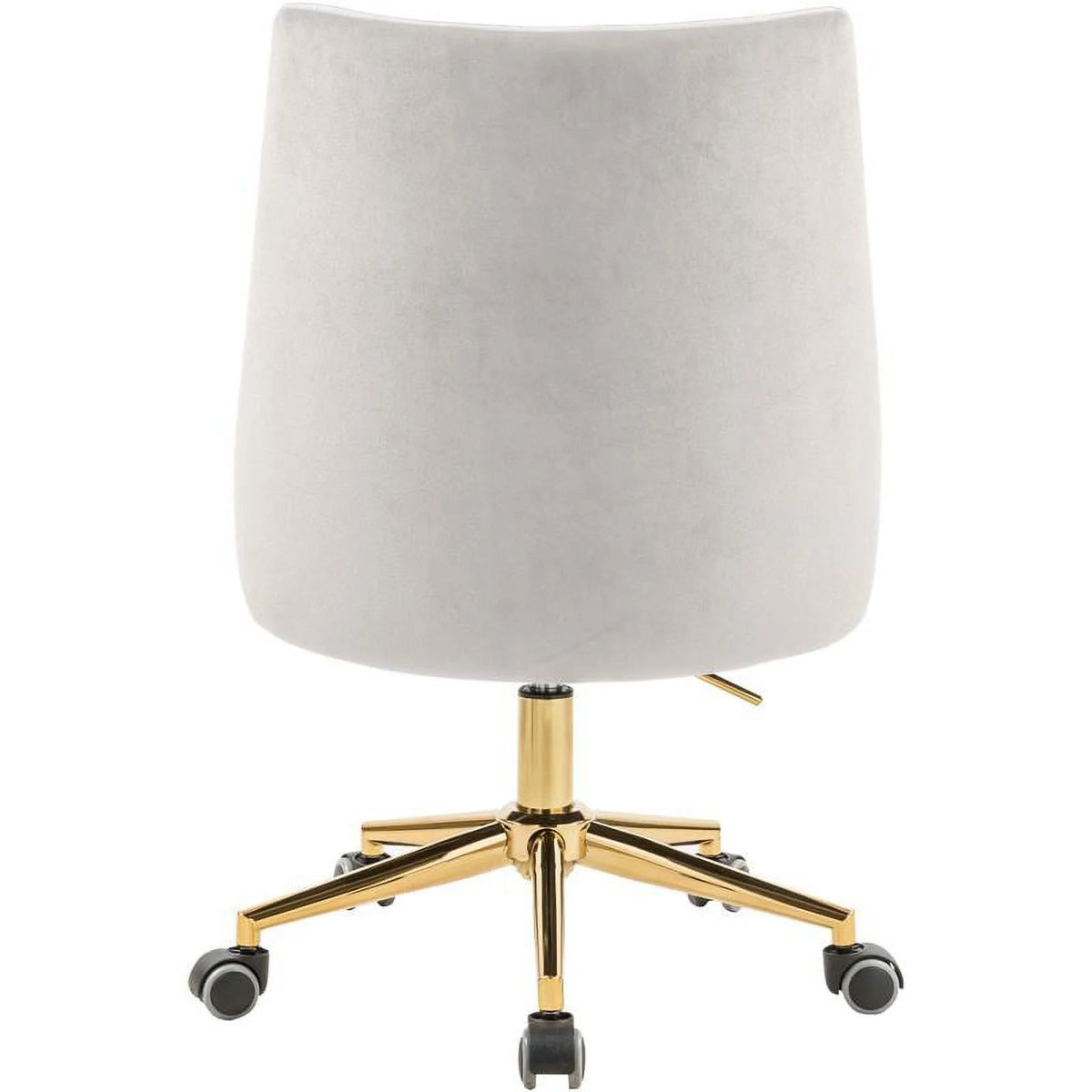 Cream Velvet Swivel Adjustable Office Chair U6006