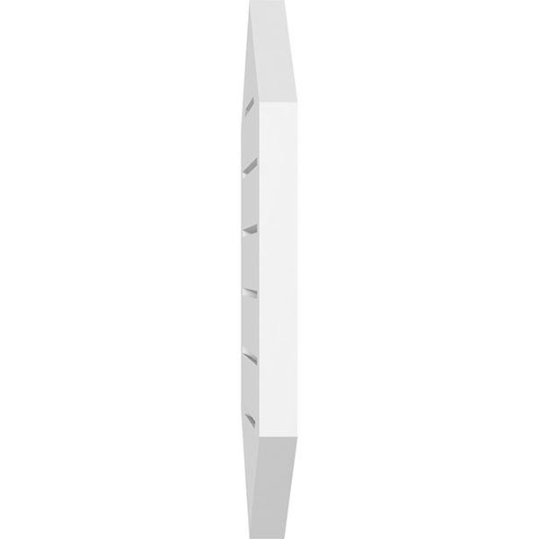 16x22W x 24x22H Vertical Peaked Surface Mount PVC Gable Vent 12/12 Pitch A7514