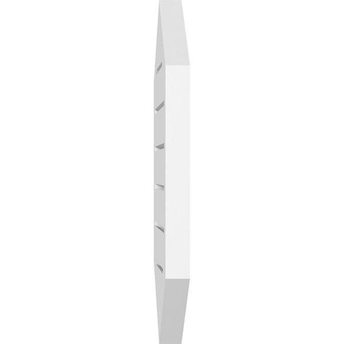 16x22W x 24x22H Vertical Peaked Surface Mount PVC Gable Vent 12/12 Pitch A7514