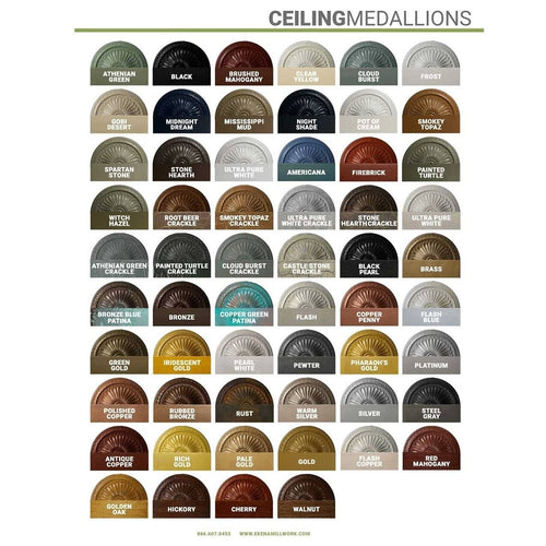 19 5/8x22OD x 1 1/2x22P Rope Ceiling Medallion Hand-Painted Iridescent Gold T545084
