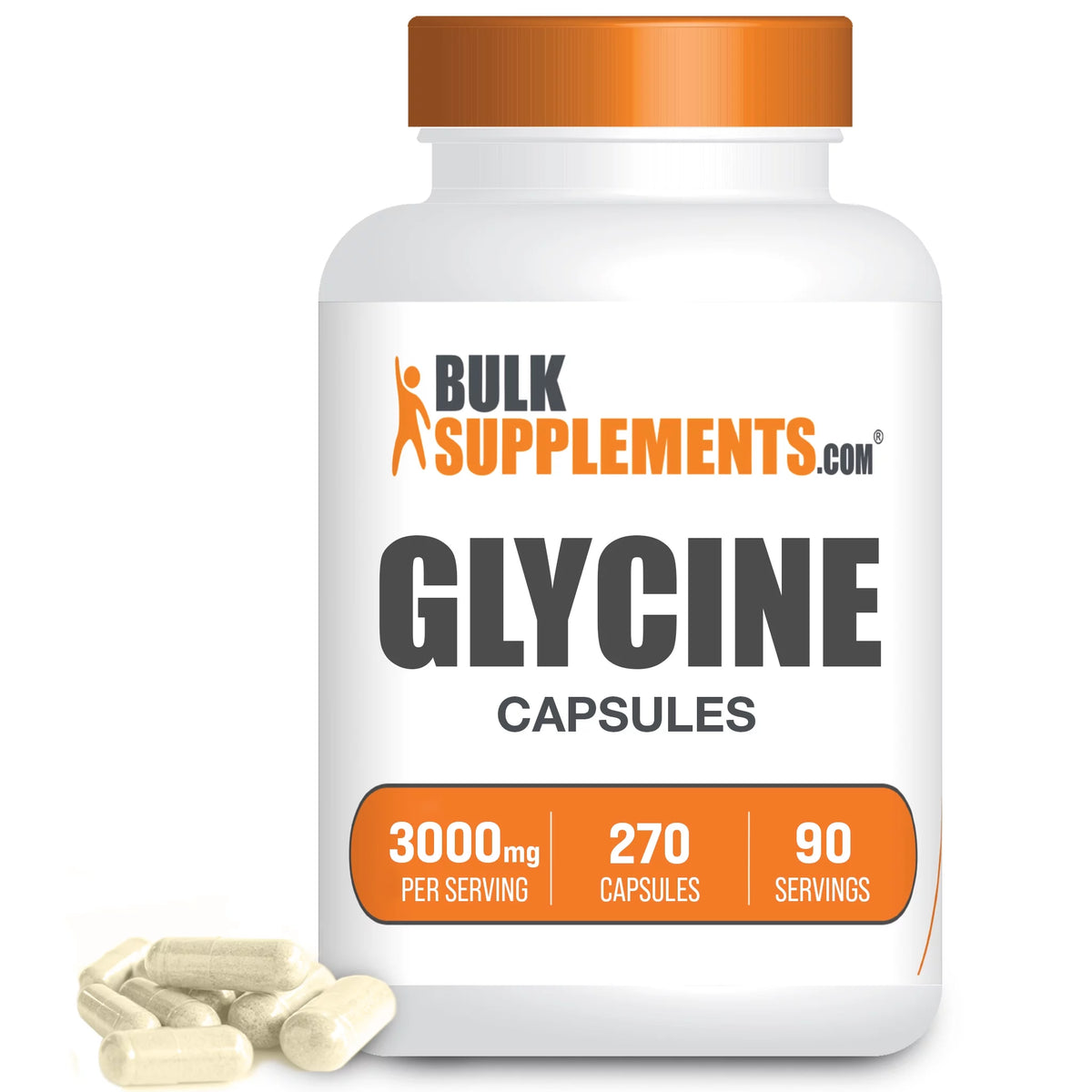 Glycine Capsules 3000mg 270 Gel Caps X766