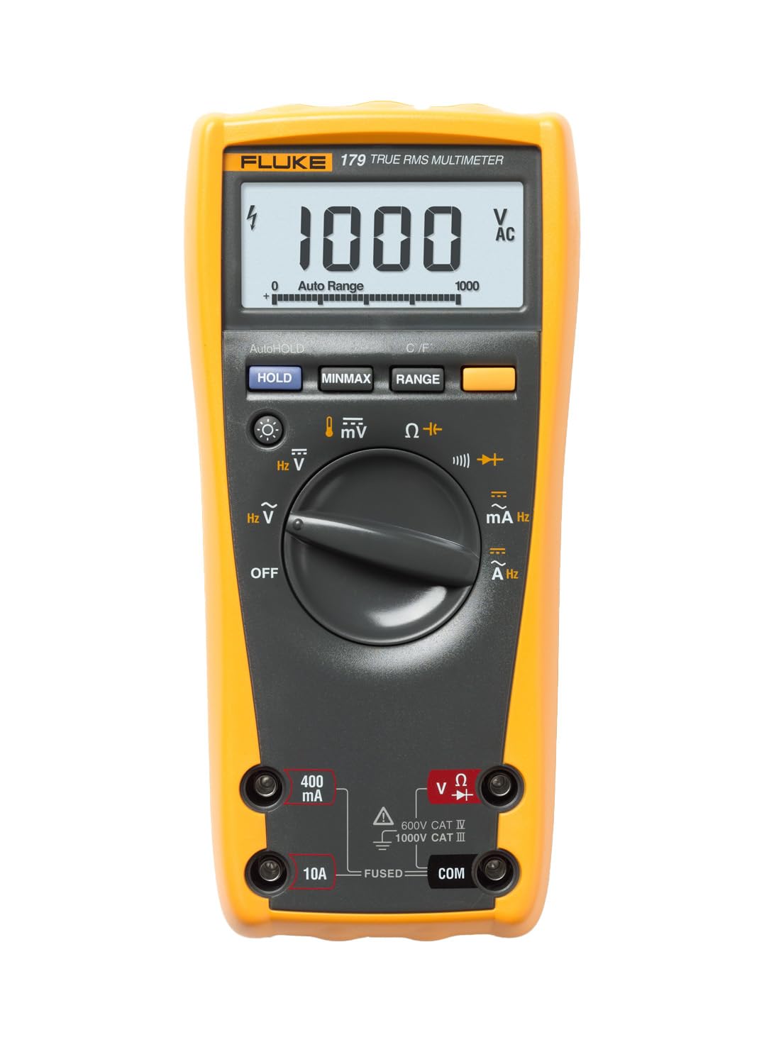 179 Multimeter with Backlight, Built-In Thermometer, True-RMS AC Current and Voltage J712993