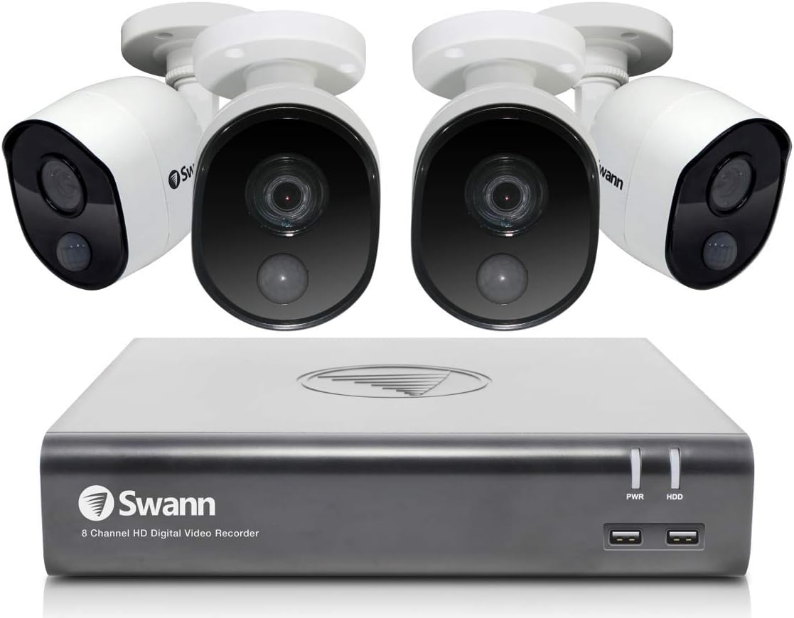 8 Channel 4 Camera 1080p DVR 1TB HDD Security System N939