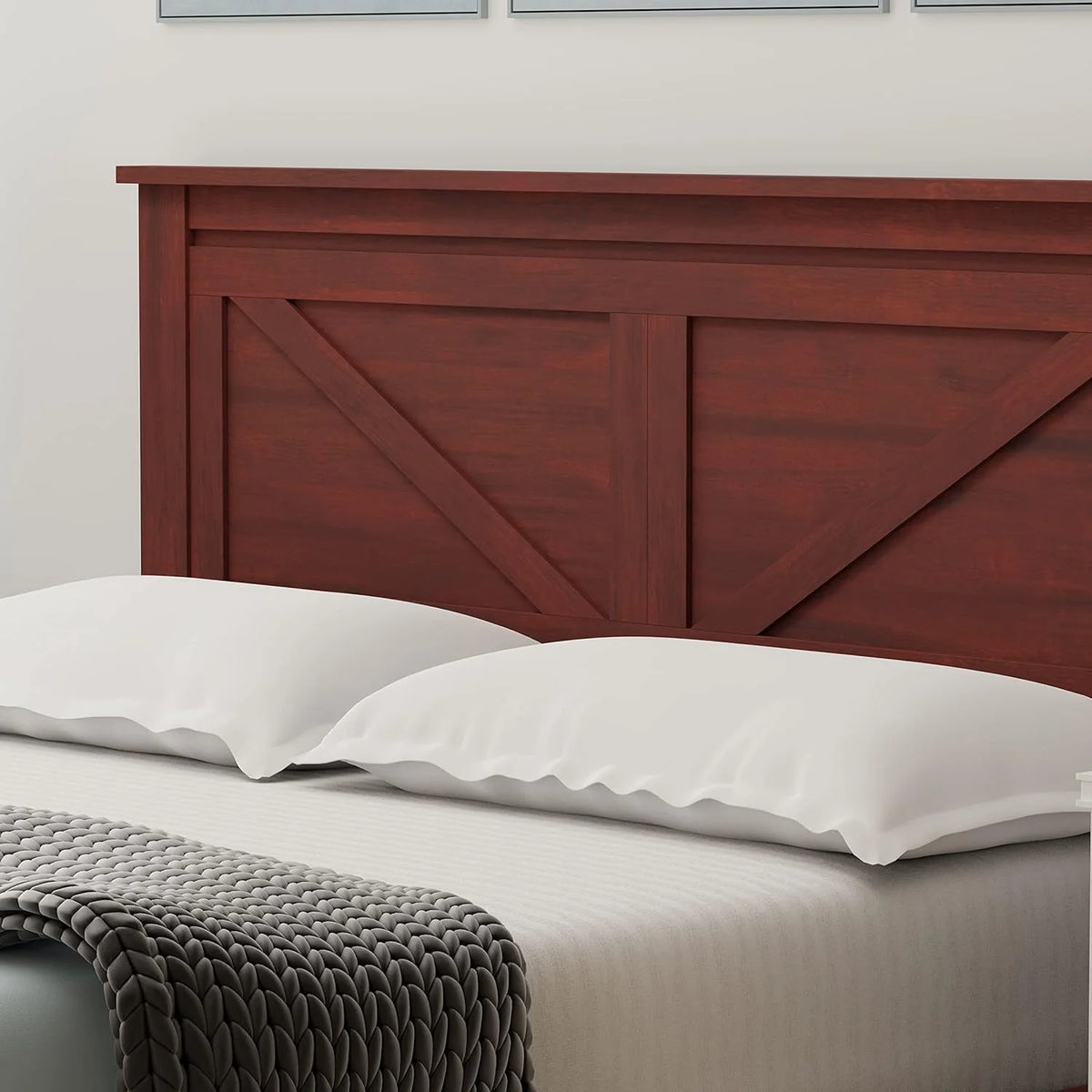 Solid Wood Platform Bed Queen S61230