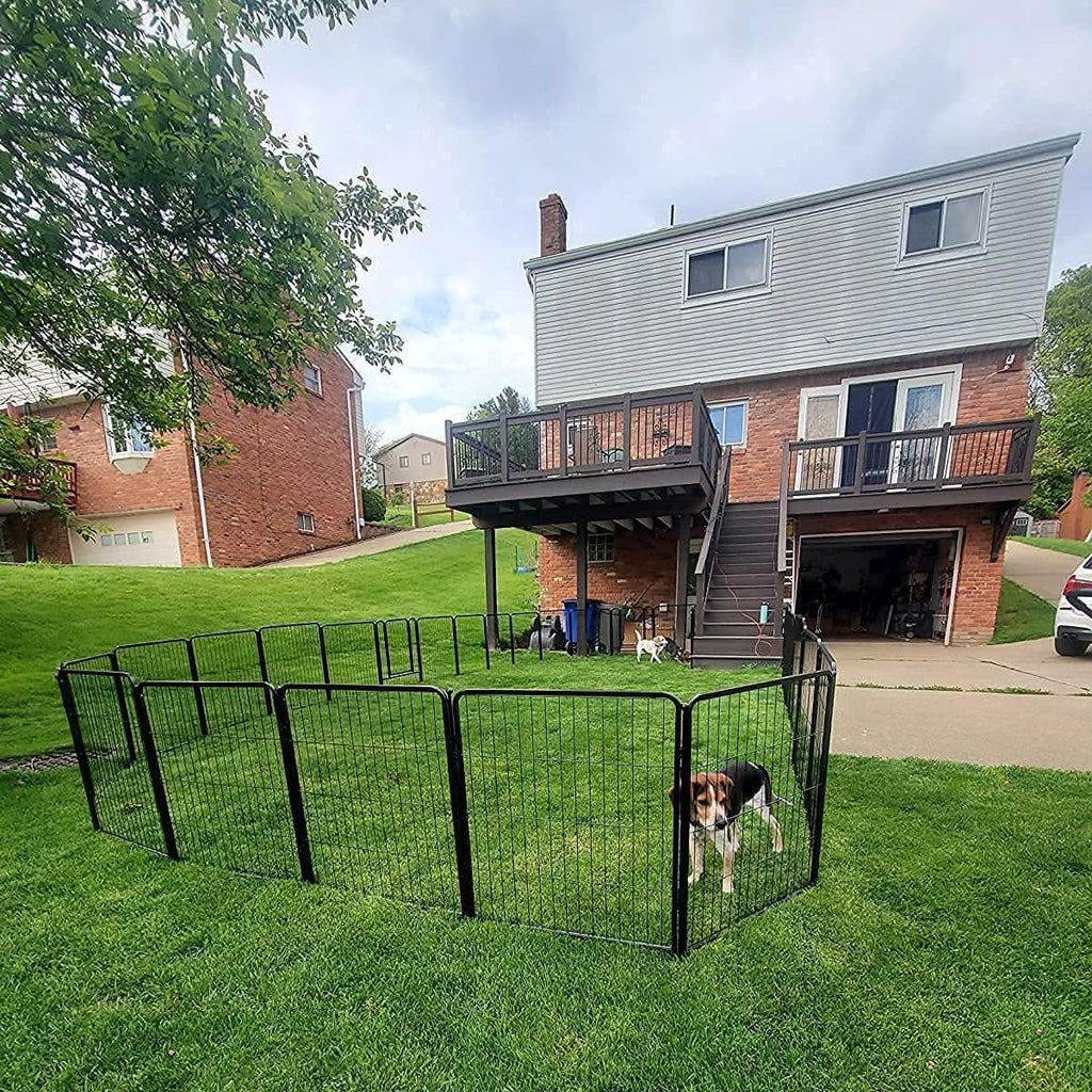 8/16/24/32 Panels Dog Playpen with Doors Y213629