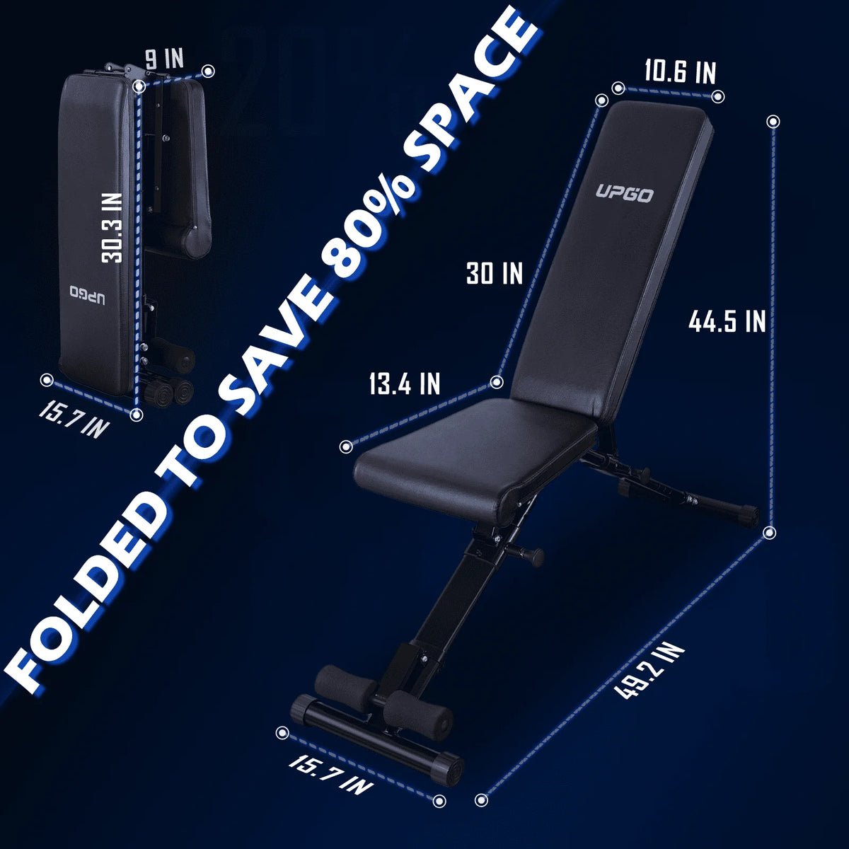 Adjustable Weight Bench with 800 Lbs. Weight Capacity I744