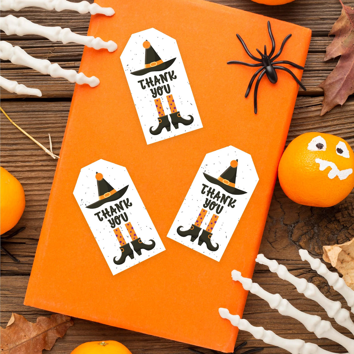 100-Pk Halloween Gift Tags With String R809