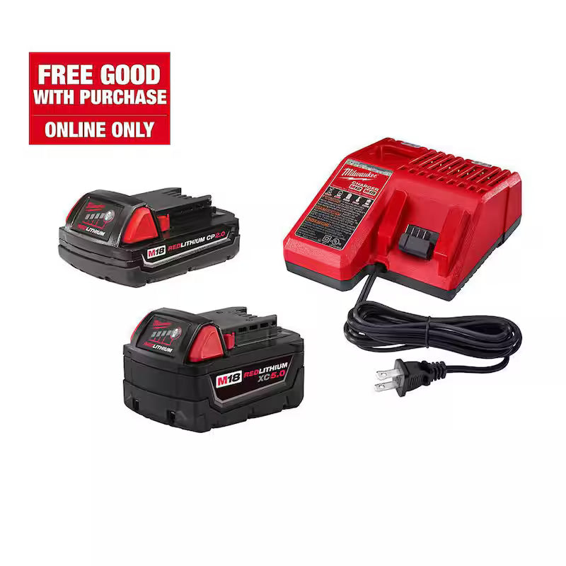 18-Volt Lithium-Ion Starter Kit with 5.0 Ah and 2.0 Ah Battery and Charger T266
