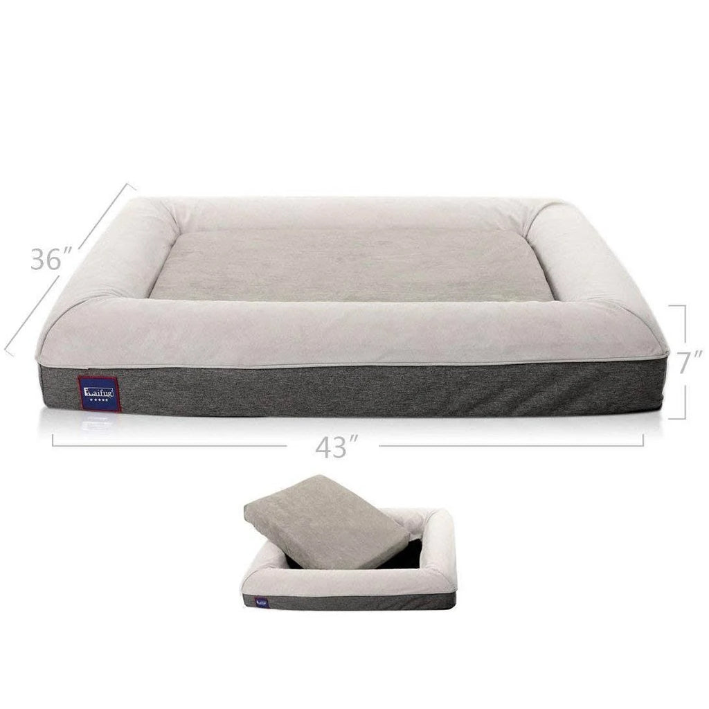 Orthopedic Memory Foam Large Dog Bed with Water Proof Liner I1761