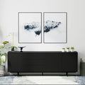 78" x 28" Highboy Modern TV Stand Cabinet And Sideboard P7643