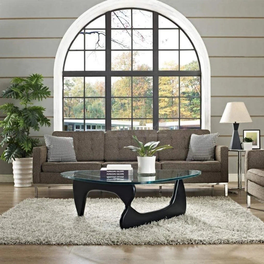 Black 2 Pieces Interlocking Solid Ash Wood Coffee Table Feet L979613