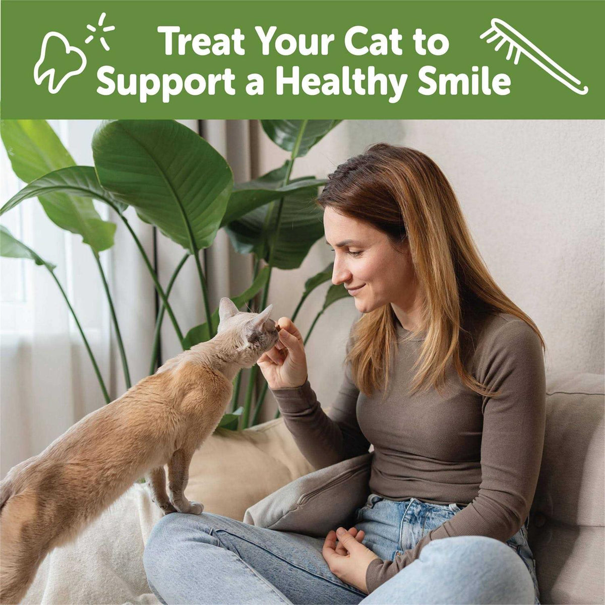 Natural Dental Chicken Cat Treats Q75111