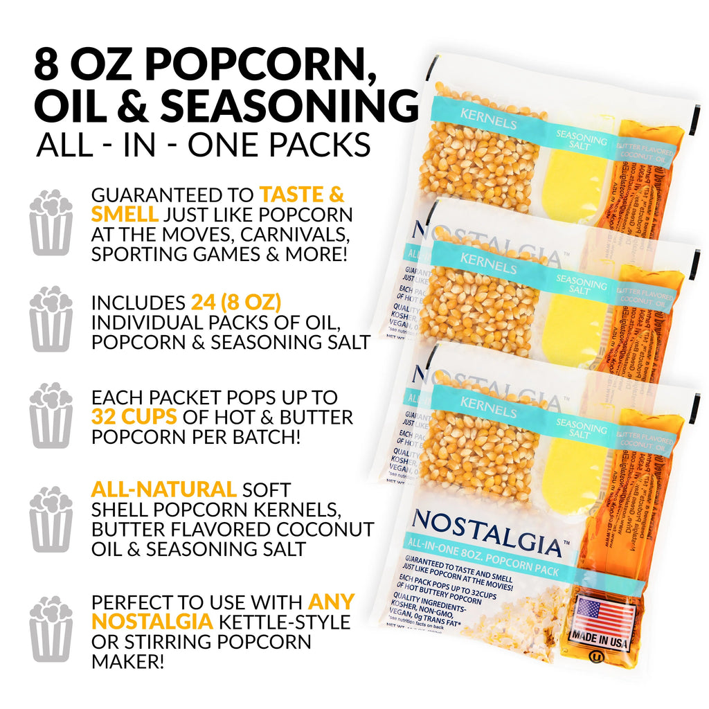8-Ounce Popcorn Oil & Seasoning Salt 24 Count O750