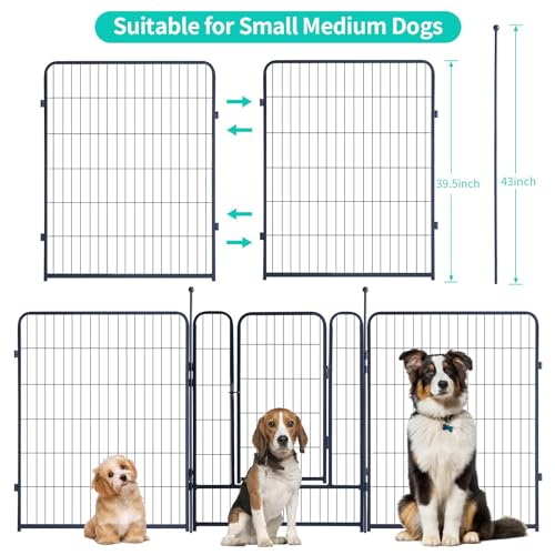 32 inch 6 Panel Foldable Metal Dog Playpen Y566282
