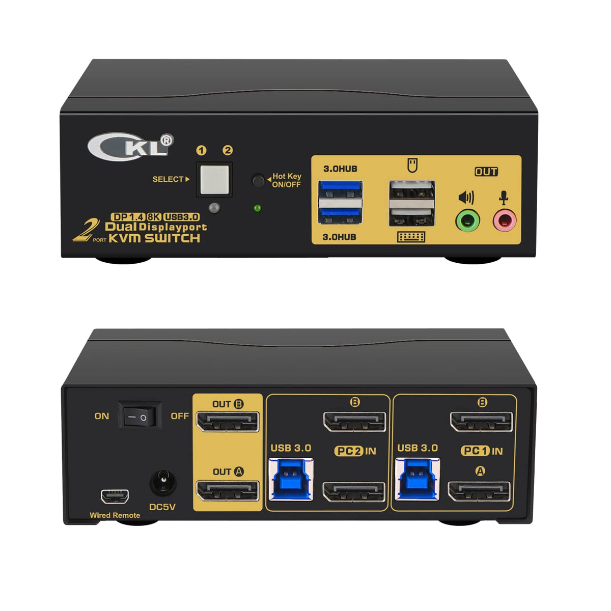 2 Port KVM Switch Dual Monitor HDMI 4K 60Hz with Cables N2147
