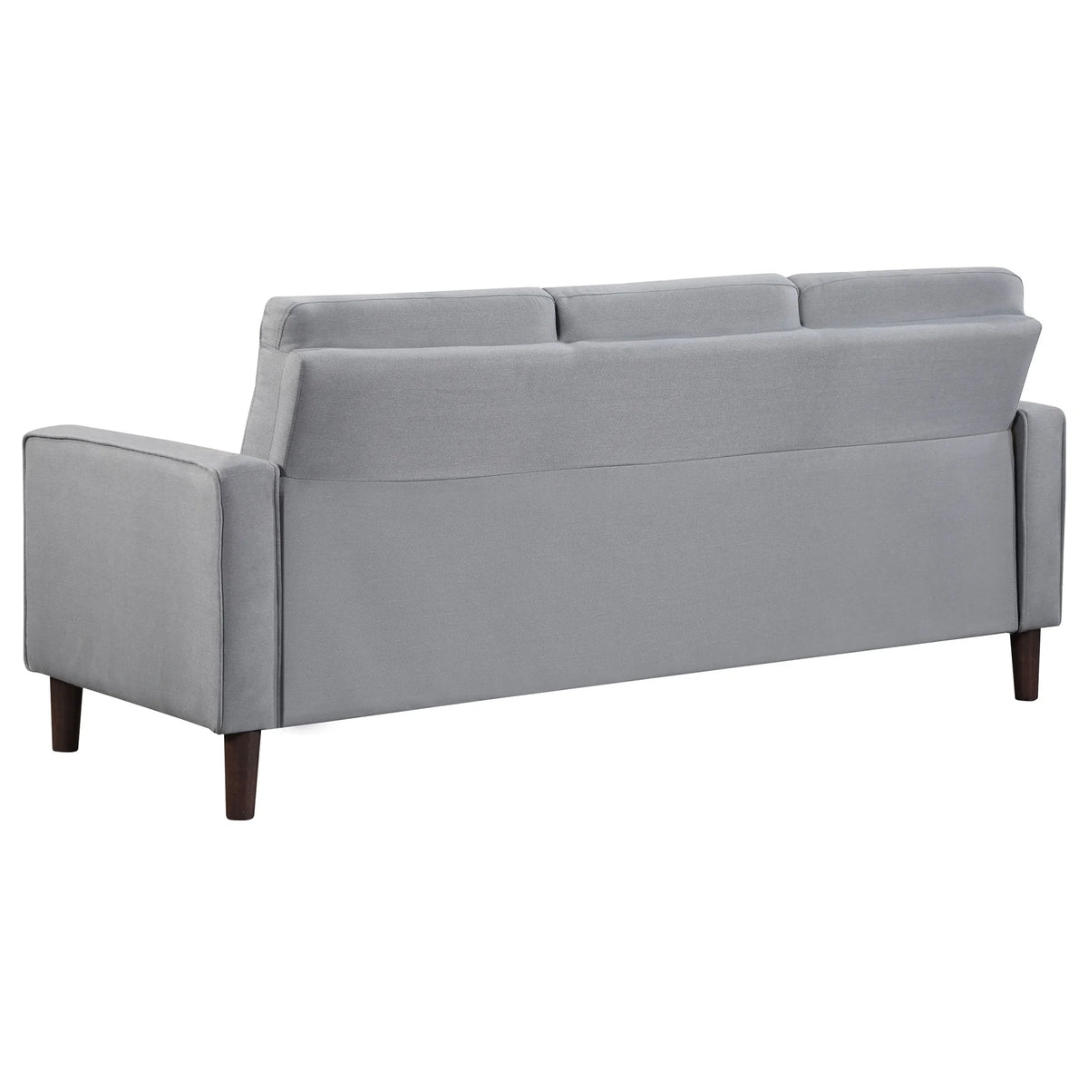 Gray Upholstered Sofa Set with Track Arms B89736