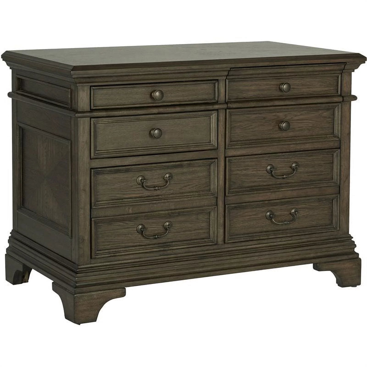 5 Drawer File Cabinet in Burnished Oak K9159