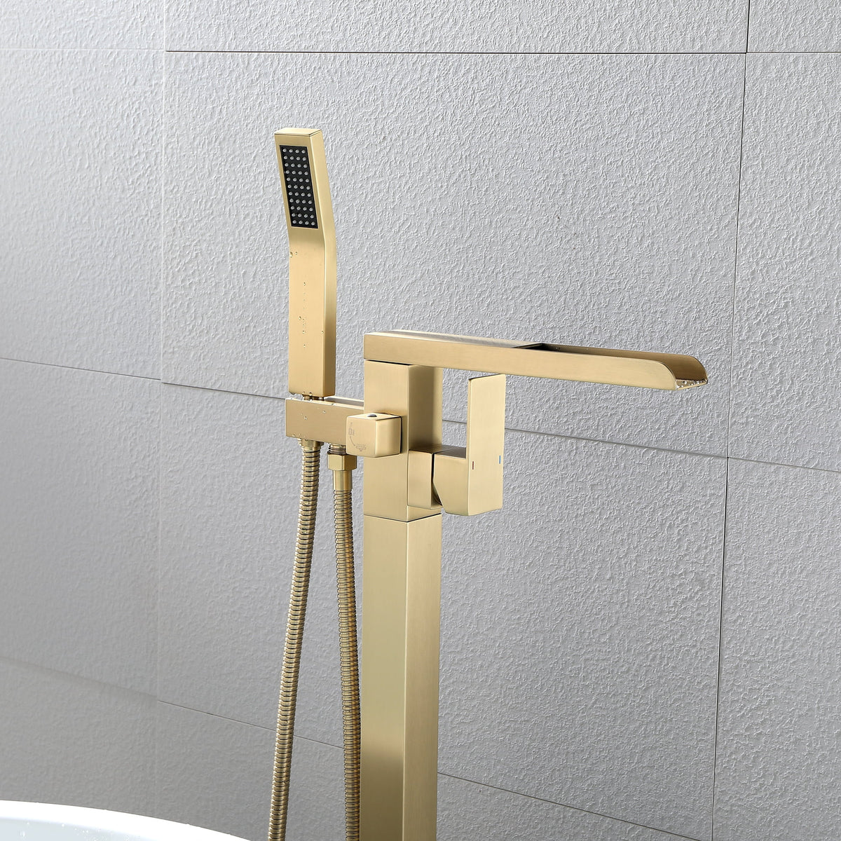 Matte Black Freestanding Tub Faucet with Handshower W549