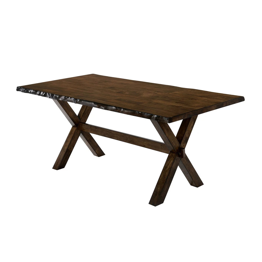 Solid Wood Rectangular Dining Table with Trestle Base B50431