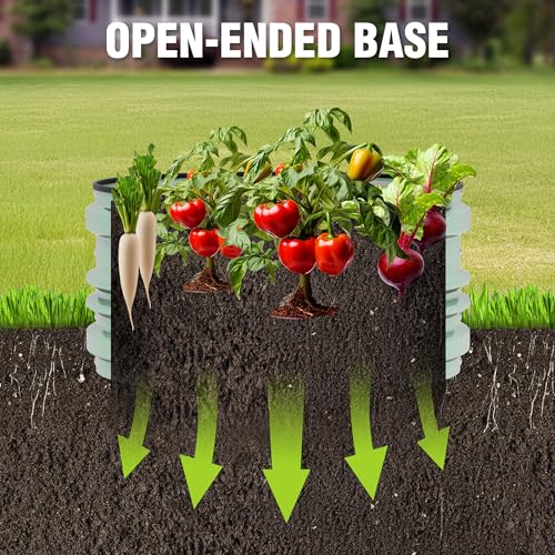 3Pcs 2x2x1ft Galvanized Raised Garden Bed Set N616