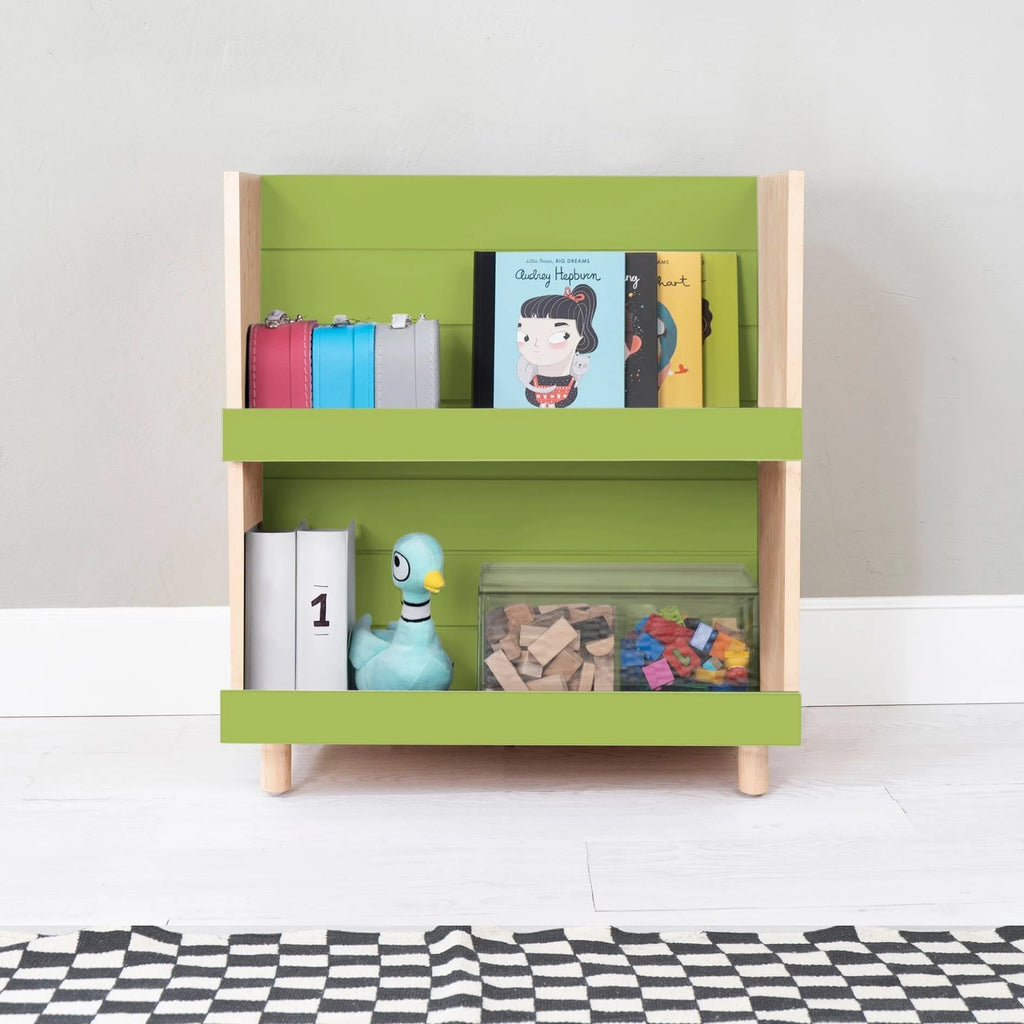 Walnut / Pacific Blue Kids Bookcase N460115
