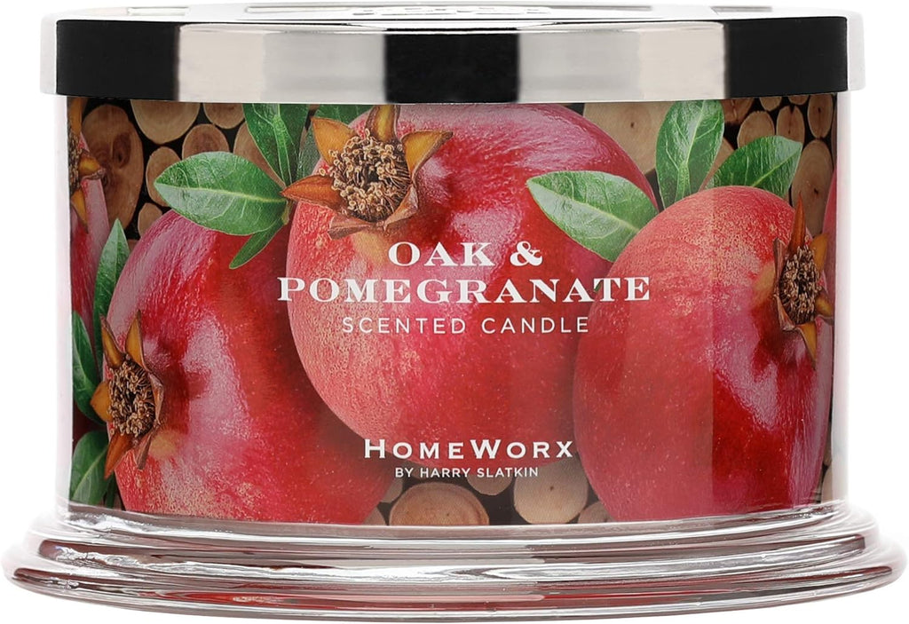 4 Wick Candle, 18 oz, Oak & Pomegranate K2115