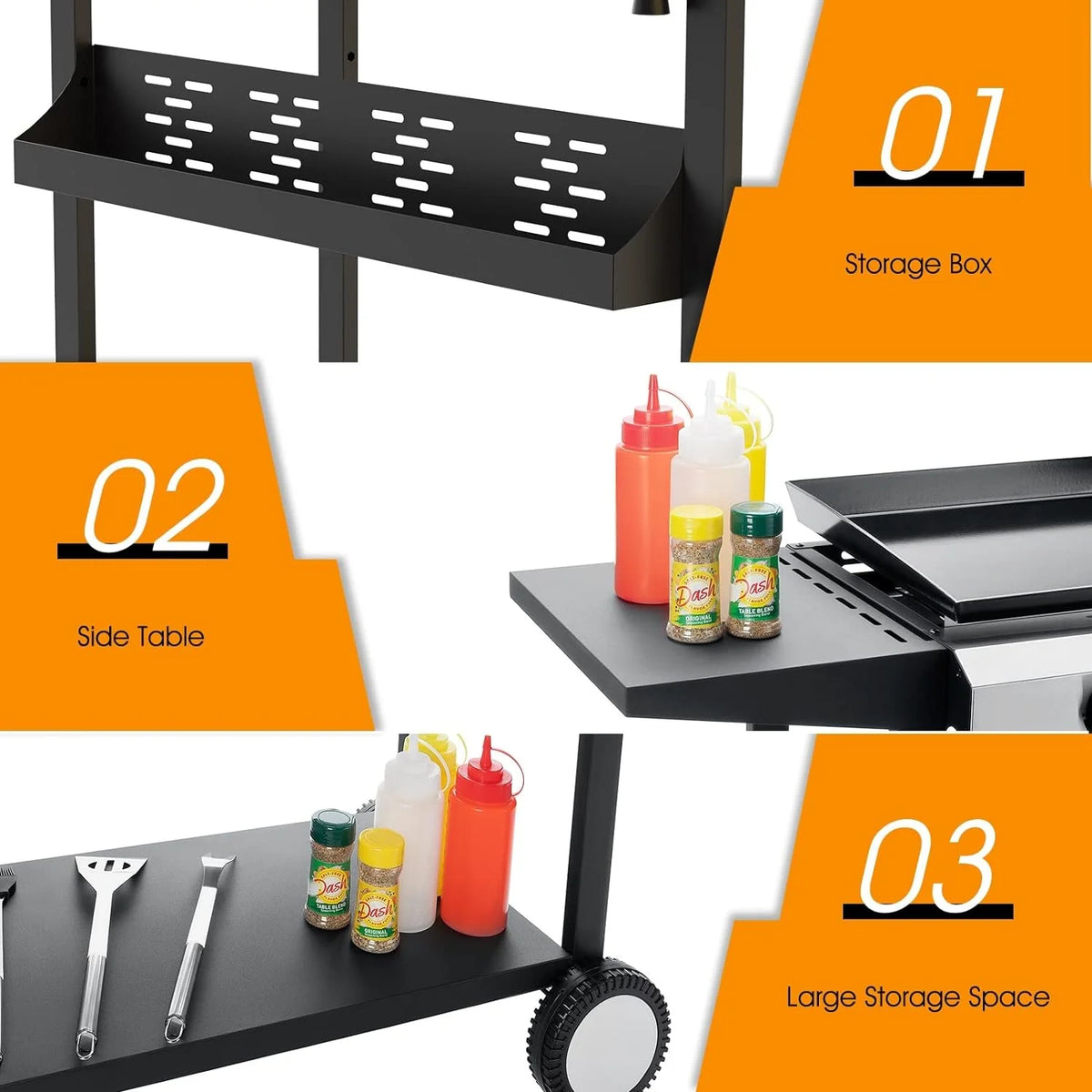 4-Burner Propane Gas BBQ Grill Cooking Station N188