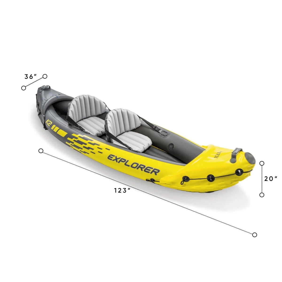 Inflatable Kayak with Oars and Hand Pump V53744