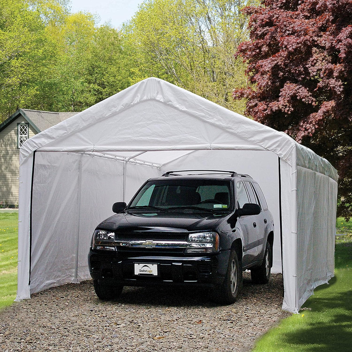 10' x 20' Steel Carport Canopy with Enclosure Kit S87890