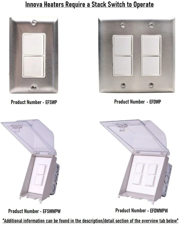 4000 Watt Electric Infrared Dual Element Wall Mount Heater U429308