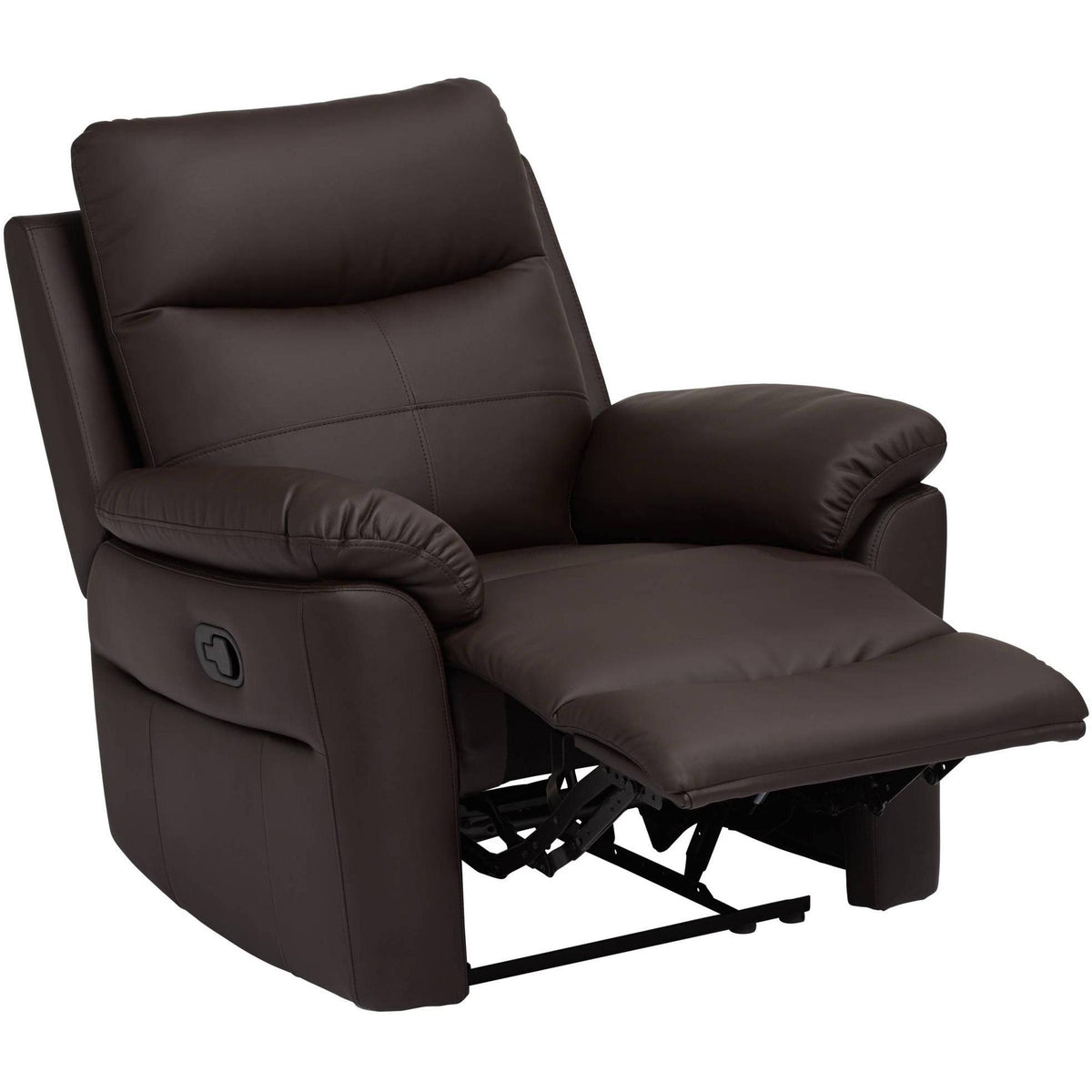 Brown Faux Leather Manual Recliner Chair T8264
