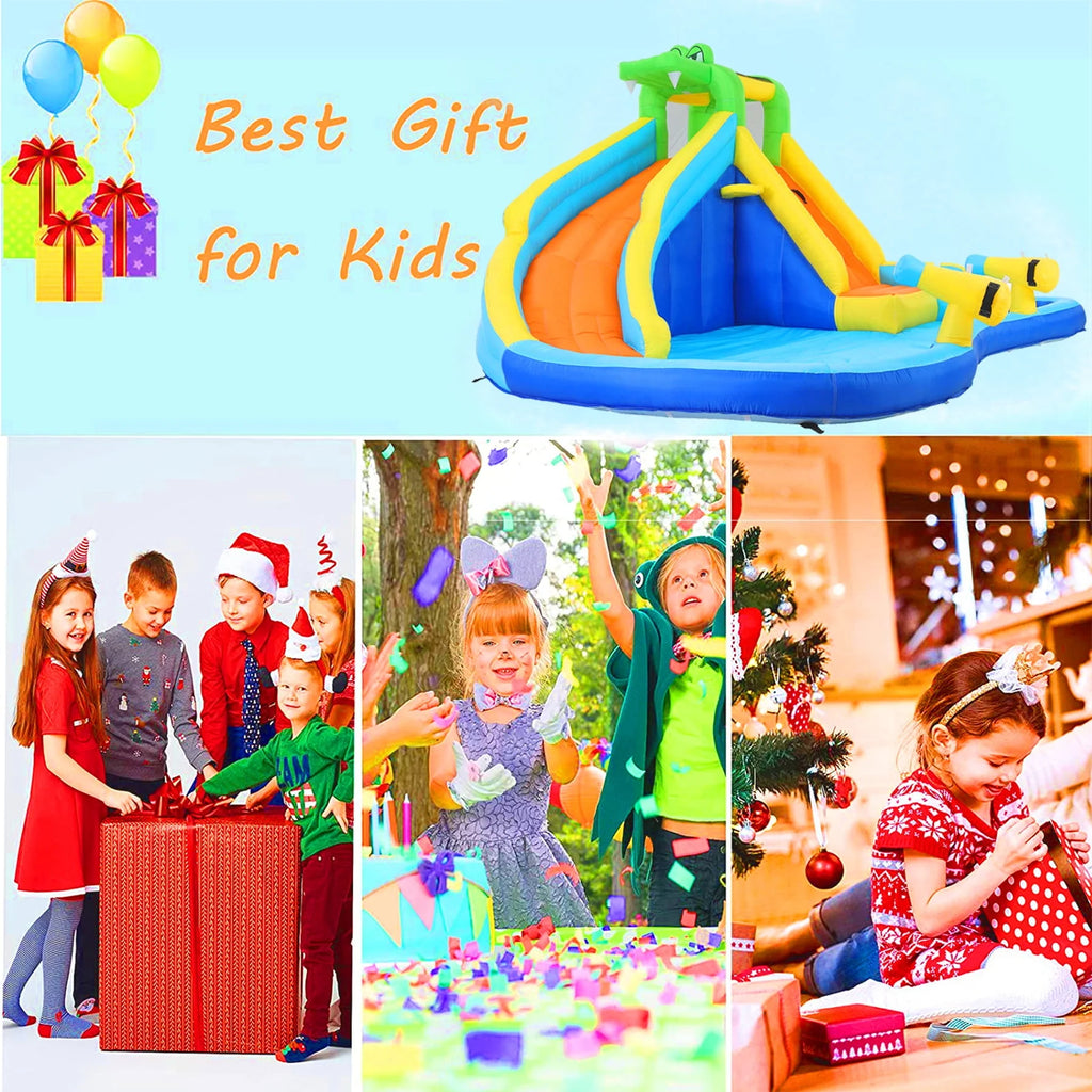 Inflatable Bounce House with Water Slide and Spray Pool K228205