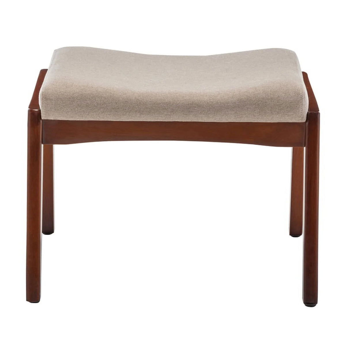 Beige Fabric Accent Lounge Armchair with Ottoman Q3090
