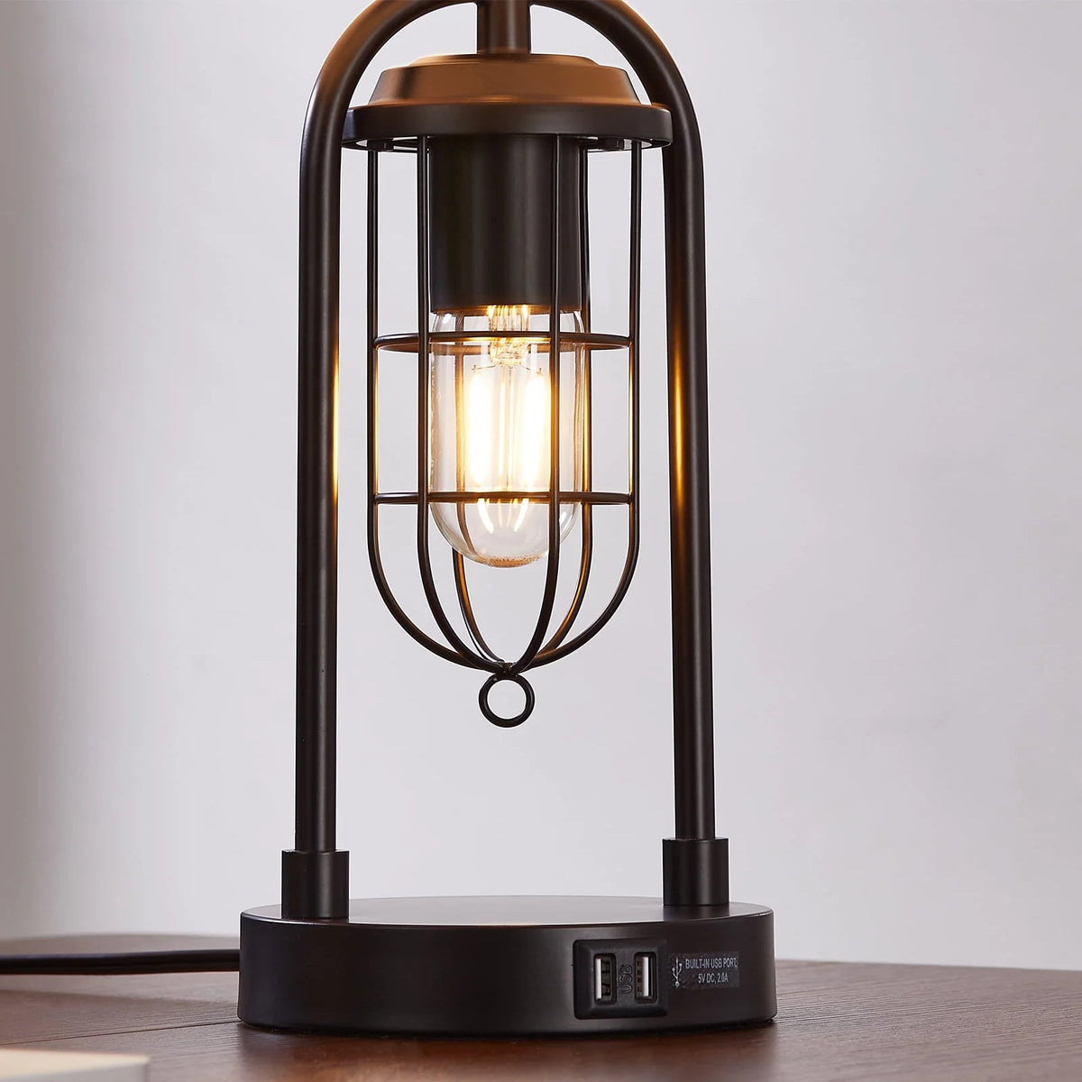 21'' Table Lamps Set of 2 with USB Port and Night Light, White Drum Shade I63241