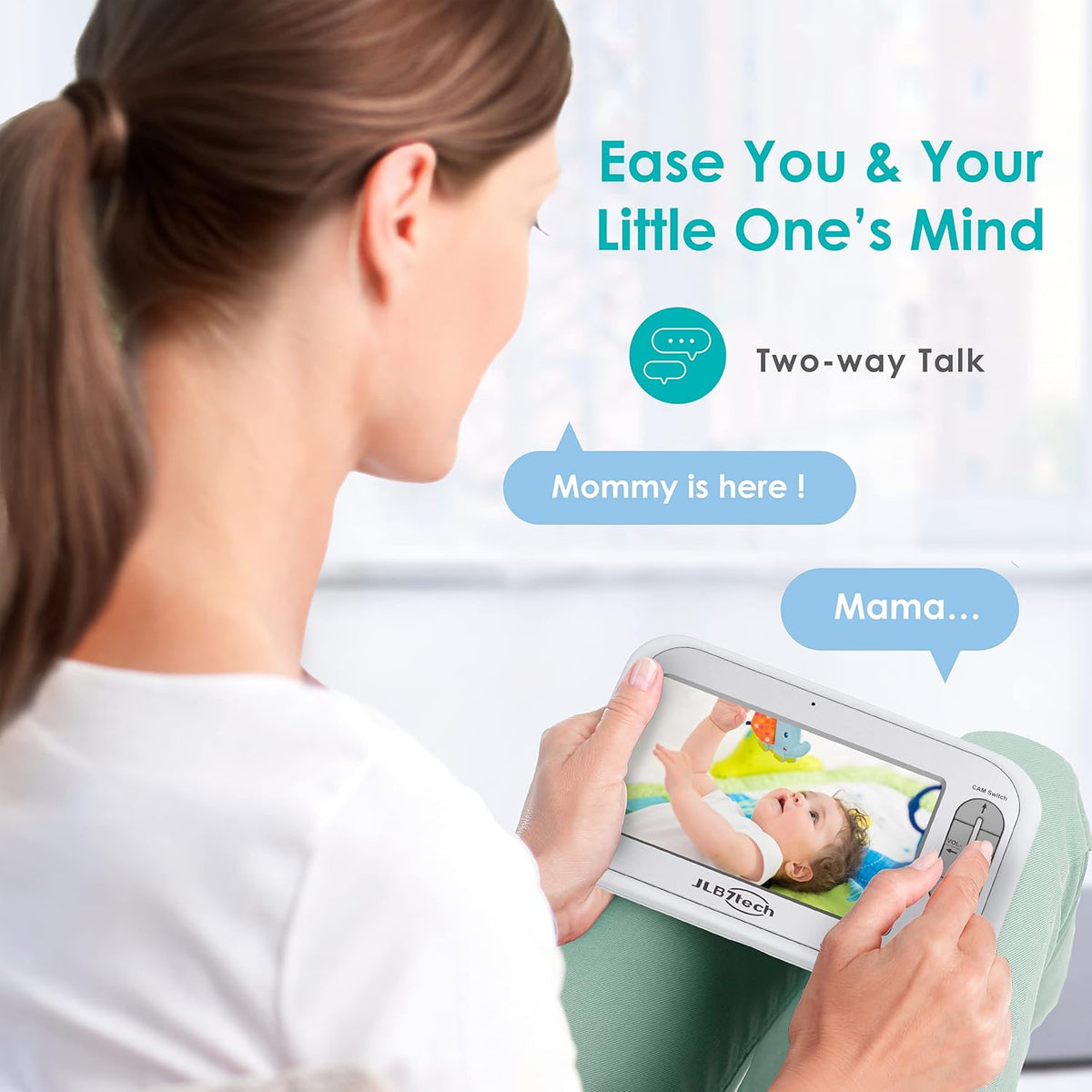 Video Baby Monitor with 4.3 LCD, Auto Night Vision, Two-Way Talkback, Pack of 2 T893576