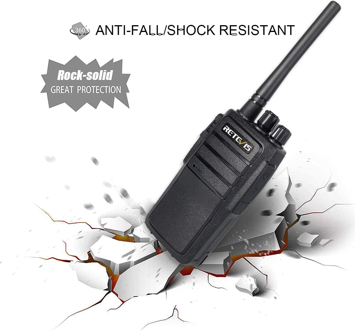 Case of 4 Rechargeable Two Way Radios 16 Channels VOX Hands Free U174025