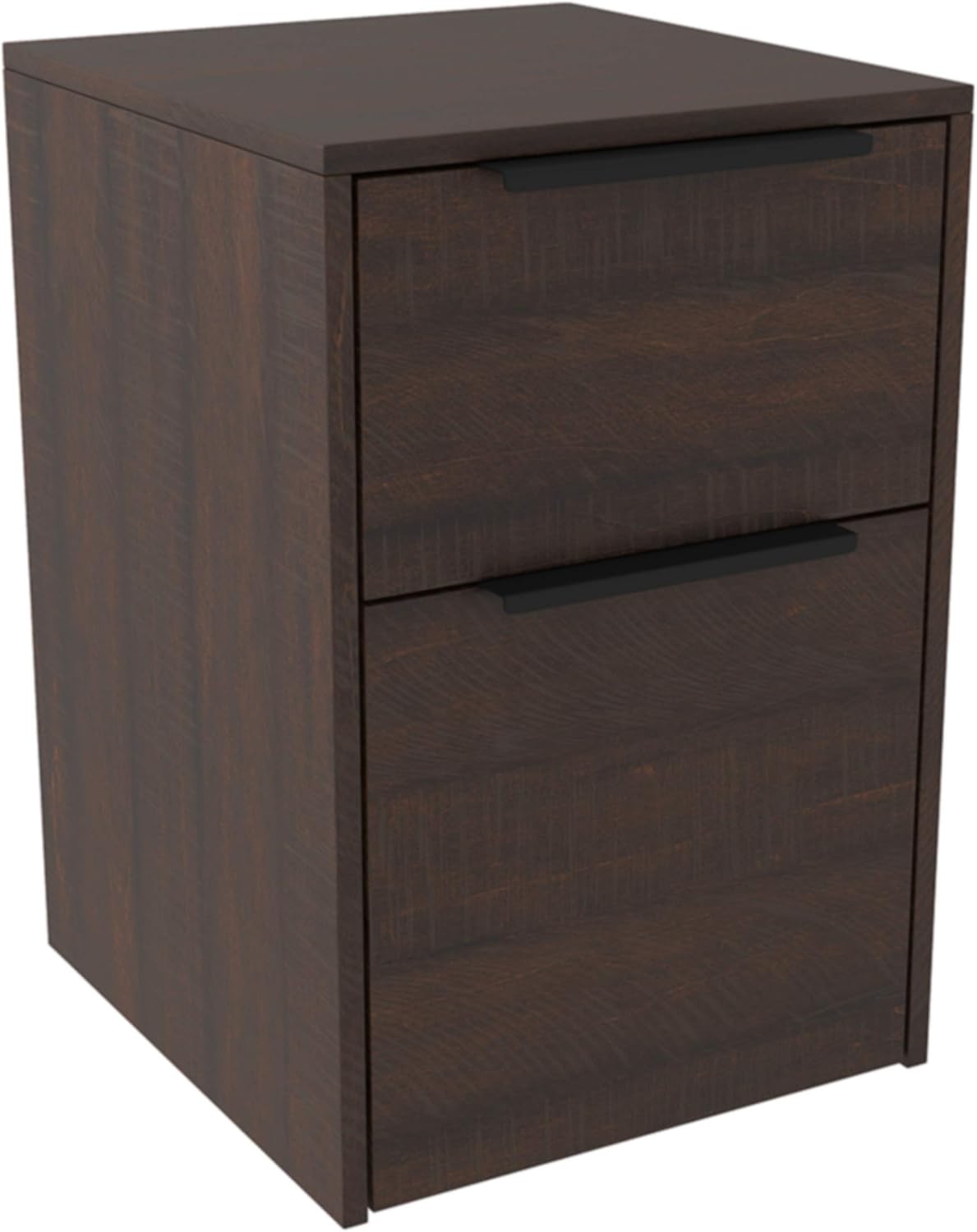 Whitewash Brown 2 Drawer Filing Cabinet O97623