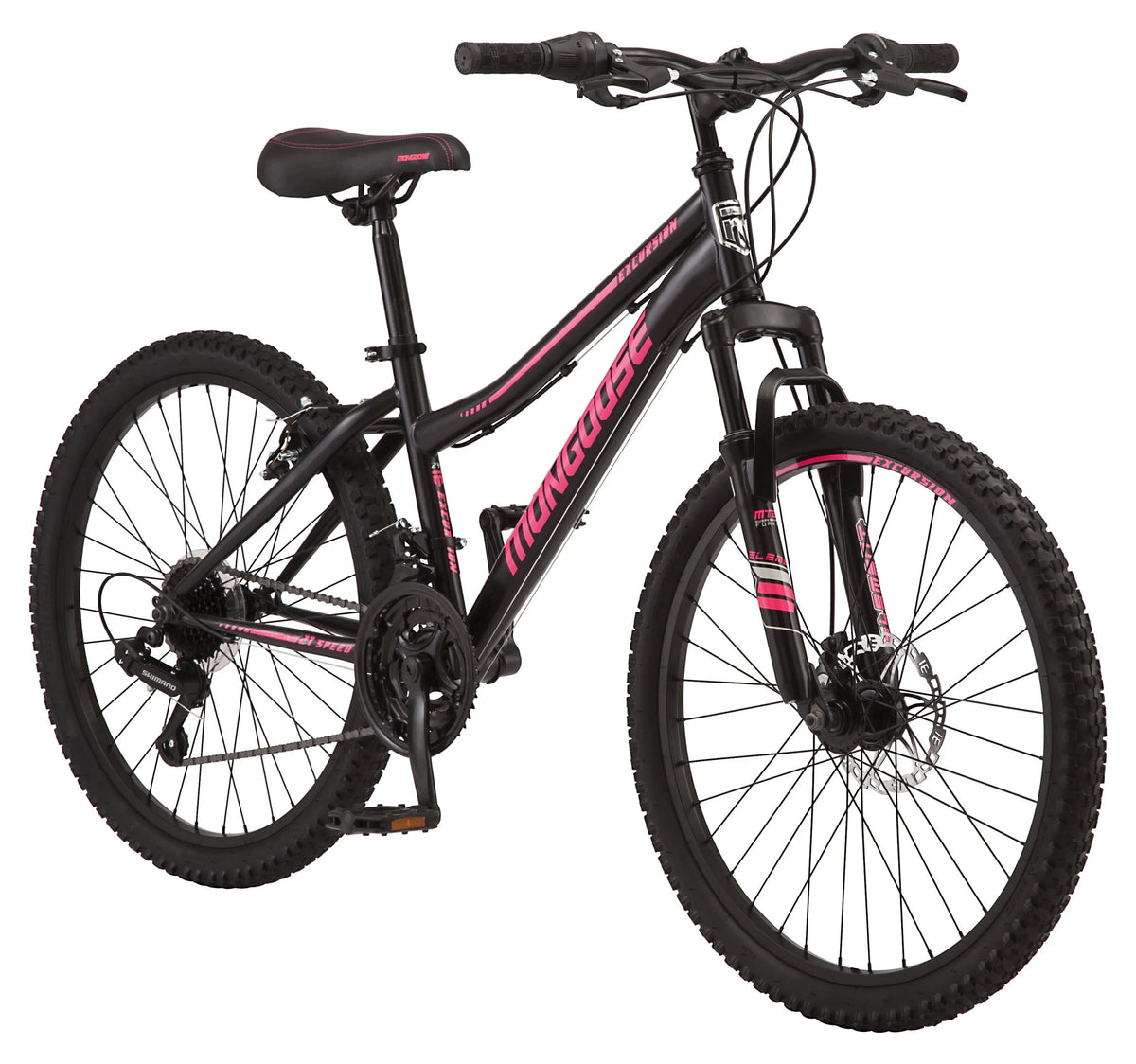 24-in. Black 21 Speeds Mountain Bike N7204