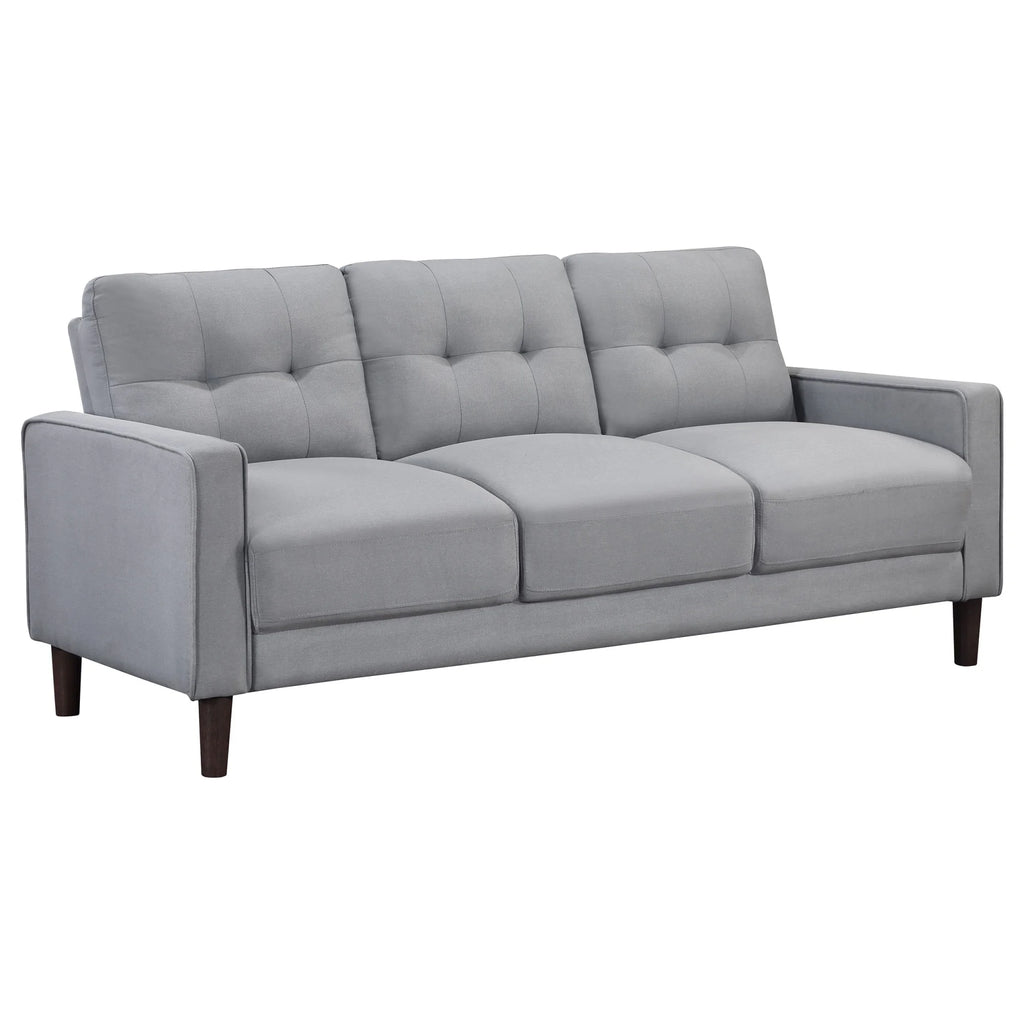 Gray Upholstered Sofa Set with Track Arms B89736