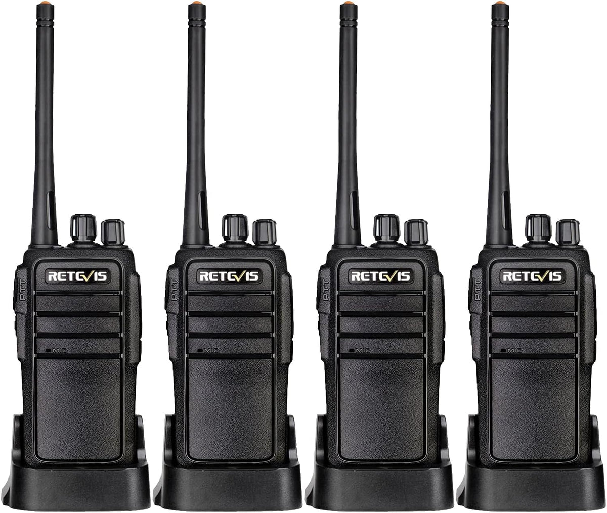 Case of 4 Rechargeable Two Way Radios 16 Channels VOX Hands Free U174025