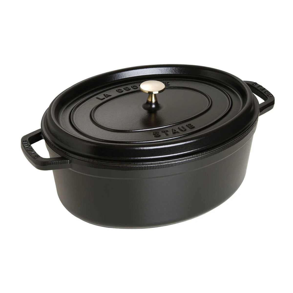 7 Qt. Cast Iron Oval Dutch Oven in Black Y256525