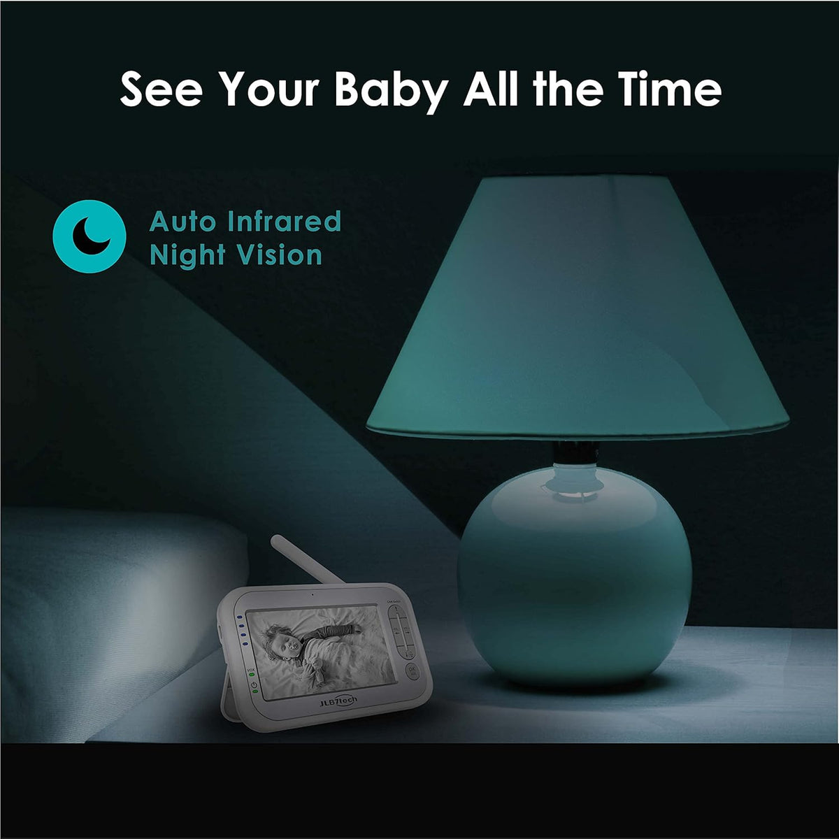Video Baby Monitor with 4.3 LCD, Auto Night Vision, Two-Way Talkback, Pack of 2 T893576