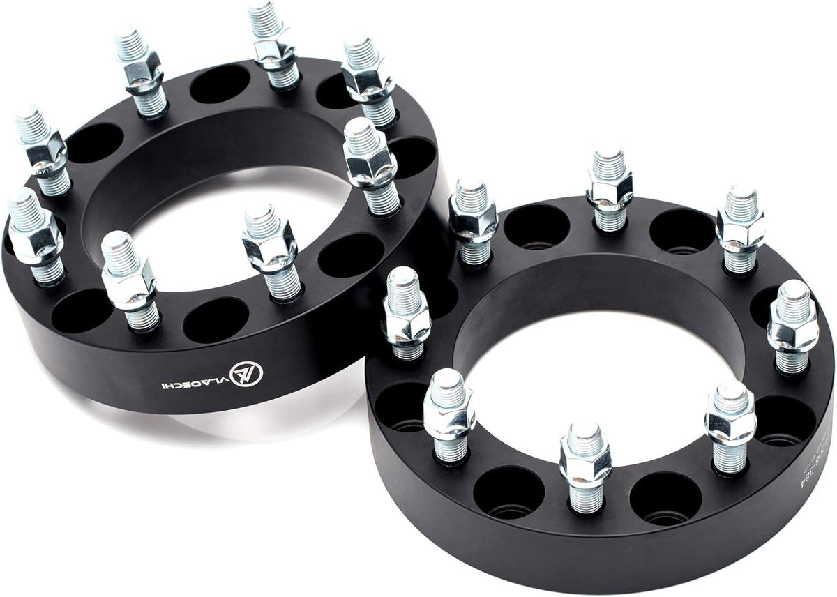 Black Forged 8x170 to 8x180 Wheel Adapters 1.5 Inch with 14x1.5 Studs Pack of 2 U5601