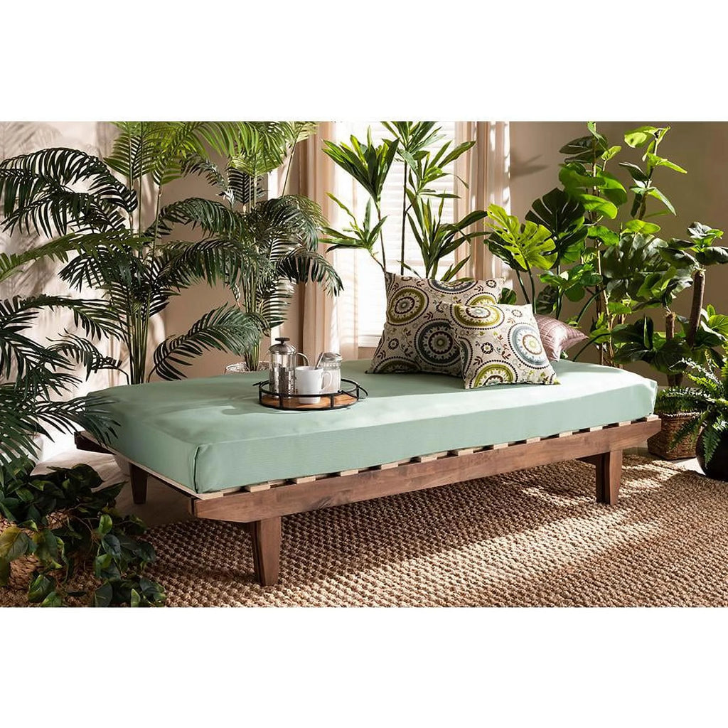 Queen Brown Rubberwood Storage Platform Bed D71994