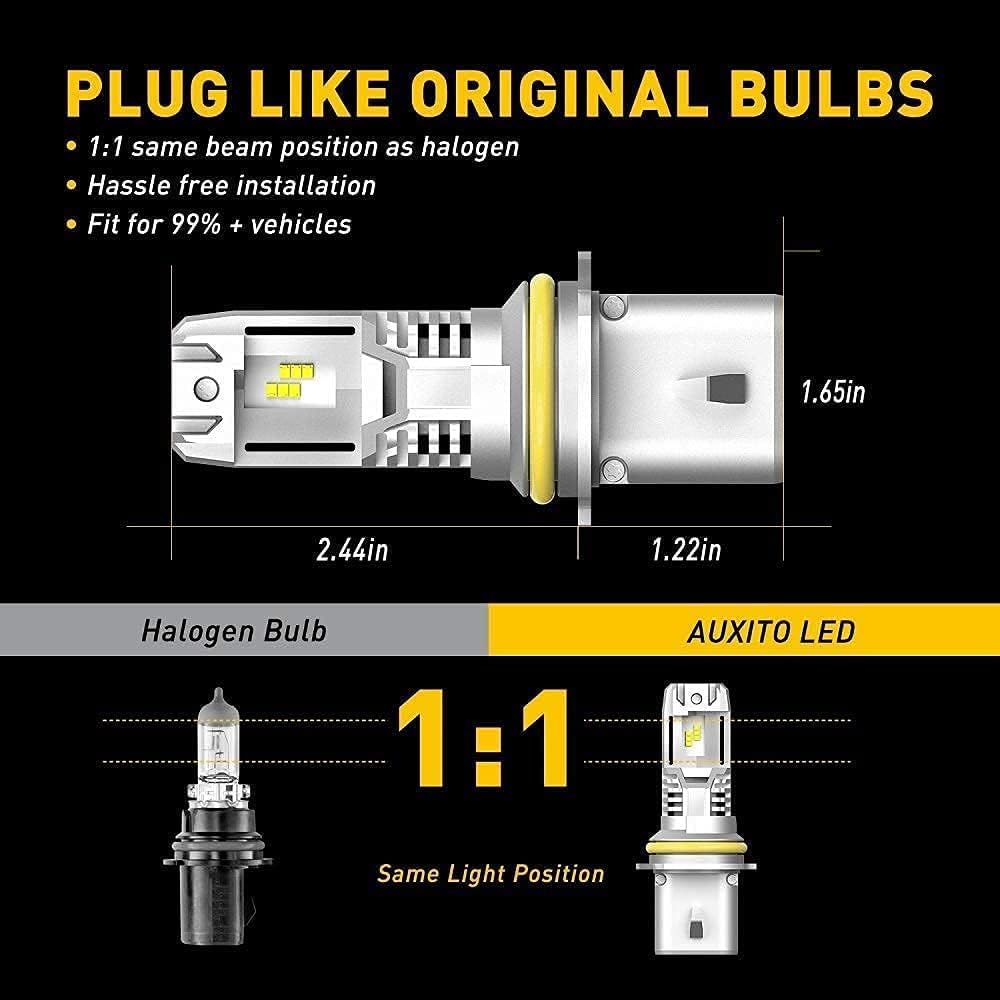 9007 HB5 LED Headlight Bulbs & H11 H8 H16 LED Fog Light Bulbs Pack of 2 X68720