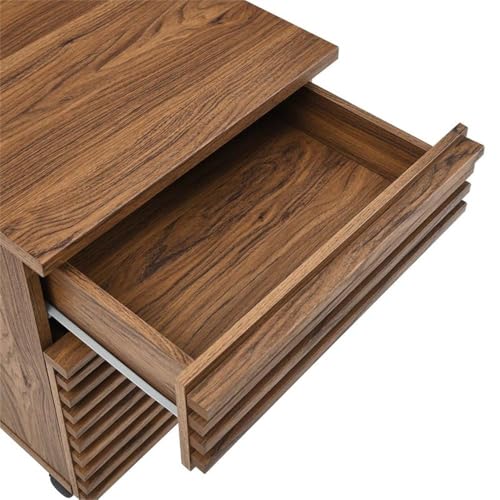 Walnut Wood File Cabinet Y804200