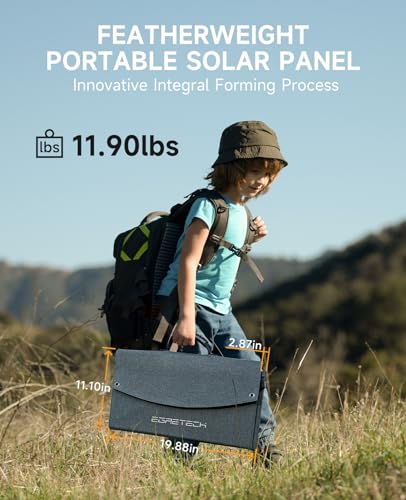 100W Foldable Solar Panel with MC-4 to DC5521/XT60/Anderson Cable, IP65 X93767