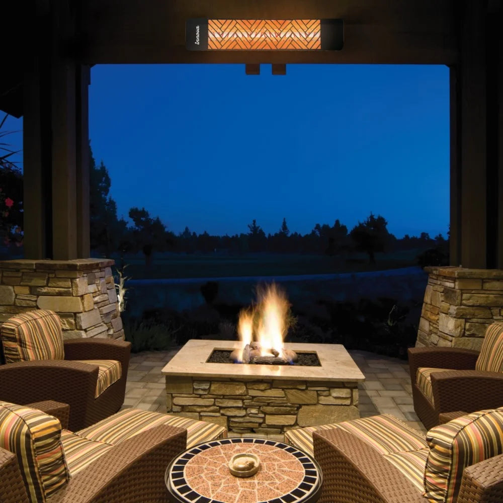 Black Finish Outdoor Wall Mount Electric Heater P7666